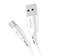 USB és USB-C kábel VFAN Racing X05, 3A, 3m (fehér)