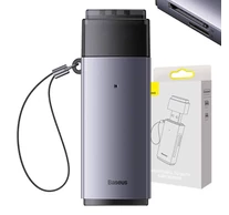 Baseus Lite Series SD/TF memóriakártya olvasó, USB (szürke)