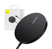 Baseus Simple Mini3 Mágneses (MagSafe), vezeték nélküli töltő, 15W (fekete)
