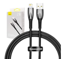 Baseus Glimmer USB - Lightning kábel, 2.4A, 1m (fekete)