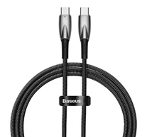 Baseus Glimmer USB-C - USB-C kábel, 100W, 1m (fekete)