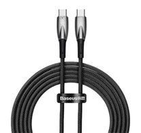 Baseus Glimmer USB-C - USB-C kábel, 100W, 2m (fekete)
