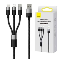 Baseus StarSpeed 3 az 1-ben töltőkábel USB - USB-C + Micro + Lightning, 3,5A, 1.2m (fekete)