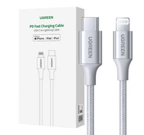 UGREEN US304 USB-C 2.0-Lightning kábel, 3A, 1m (ezüst)