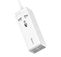 Power strip with 1 AC socket, 2x USB, 2x USB-C LDNIO SC1418, EU/US, 2500W (white)
