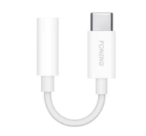 Audio cable 3.5mm jack to USB type-C Foneng BM21 (white)