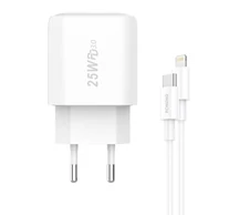 Foneng EU40 hálózati töltő + USB-C-Lightning kábel, 25W