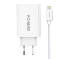Fast charger Foneng 1x USB EU43 10.5W + USB Lightning cable