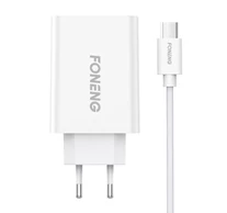 Foneng EU43 hálózati töltő, 1x USB + Micro-USB kábel