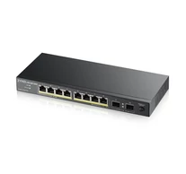 Zyxel GS1100-10HP v2 Beállítást nem igénylő (unmanaged) Gigabit Ethernet (10/100/1000) Ethernet-áramellátás (PoE) támogatása Fekete