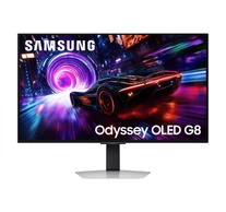 Samsung G81SF számítógép monitor 81,3 cm (32") 3840 x 2160 pixelek 4K Ultra HD OLED Ezüst