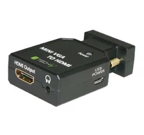 Techly IDATA VGA-HDMINI VGA-ról HDMI-ra/3.5mm Audio Jack Adapter