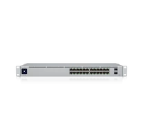 Ubiquiti USW-24-POE UniFi 24-Port PoE Vezérelt L2/L3 Gigabit Ethernet (10/100/1000) Ethernet-áramellátás (PoE) támogatása 1U Ezüst