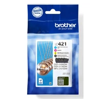 Brother LC-421VAL PagePack 4 db Eredeti Standard teljesítmény Fekete, Cián, Magenta, Sárga