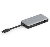 7-portos USB-C utazási dokkoló állomás, max. 4K/60Hz HDR-rel, HDMI, USB-A 3.2 Gen1, Gigabit Ethernet SD/Micro SD, PD 100W