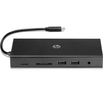 HP Travel USB-C Multi Port Hub Vezetékes USB 3.2 Gen 1 (3.1 Gen 1) Type-C Fekete