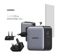 UGREEN Nexode hálózati töltő, 2x USB-C + USB, 65 W