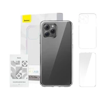 Baseus Crystal Series tok iPhone 11 Pro Max (átlátszó) + edzett üvegfólia + tisztító készlet