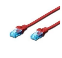 Digitus 0.25m Cat5e U-UTP hálózati kábel Vörös 0,25 M U/UTP (UTP)