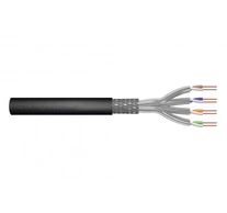CAT 7 S-FTP outdoor installation cable, 1200 MHz PE, inner Fca (PE), AWG 23/1, 50 m, sx, black