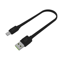 Cable USB - USB-C Green Cell GCmatte, 25cm, with Ultra Charge, QC 3.0