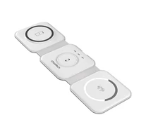 Choetech T588-F 3in1 mágneses induktív töltő 15W (fehér)