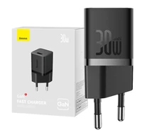 Mini wall charger Baseus GaN5 30W (black)