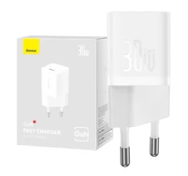 Mini wall charger Baseus GaN5 30W (white)