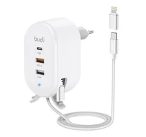 Budi 30W töltő 1m kábel (fehr)