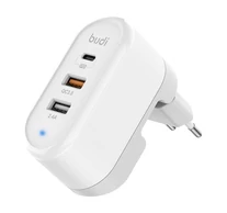 Budi 315TE töltő, USB-C+USB, 100V~240V