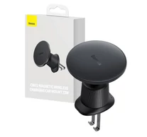 Baseus Magnetic Autós telefontartó, vezeték nélküli töltéssel, CW01 (fekete)