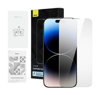 Baseus edzett üvegfólia kijelzővédő Iphone 14 Pro Max (2db) 2 tisztító készlettel és porálló szerelőszerszámmal