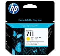 HP 711 3-pack 29-ml Yellow DesignJet Ink Cartridges