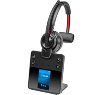 HP Poly Savi 8410 Office Monaural DECT 1880-1900 MHz Headset Vezeték nélküli Fejpánt Iroda/telefonos ügyfélközpont Bluetooth Dokkoló Fekete