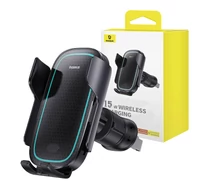 Baseus MilkyWay Pro wireless autós telefontartó, töltő, 15W (fekete)