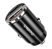 Choetech TC0006 autós töltő 1x USB-A, 1x USB-C 30W PD 3.0 (fekete)