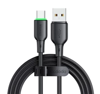 USB USB-C kábel Mcdodo CA-4751 LED világítással 1.2m (fekete)