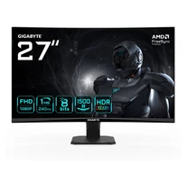 GIGABYTE GS27FC2 27" FHD Curved Gaming Monitor - 1920 x 1080, 240Hz, 1, 350 cd/m², HDR Ready, HDMI 2.0, Displayport 1.4