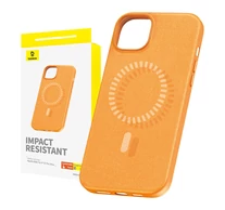 Baseus Fauxther Series mágneses telefontok iPhone 15 ProMax (narancssárga)