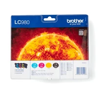 Brother LC980VALBP tintapatron 4 db Eredeti Fekete, Cián, Magenta, Sárga