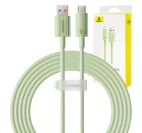 Baseus Habitat Series USB-USB-C gyorstöltő kábel, 2m, 100W (zöld)