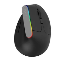 Vezeték nélküli függőleges egér Delux M618C 2.4G 1600DPI RGB (fekete)