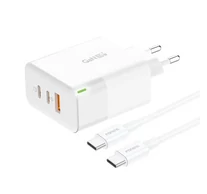 Charger Foneng GAN65 USB-A, 2x USB-C GaN 65W with USB-C cable