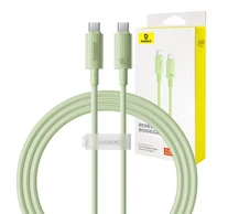 Baseus Habitat Series gyorstöltő kábel USB-C - USB-C, 100W, 1m (zöld)