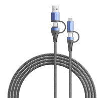 4in1 USB kábel USB 2.0 Vention CTLLH 1m (fekete)