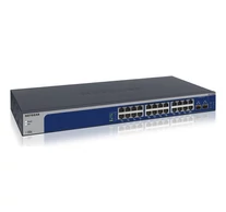 NETGEAR XS724EM Vezérelt L2 10G Ethernet (100/1000/10000) 1U Kék, Szürke