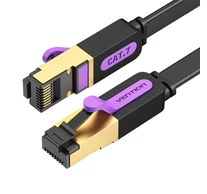 Lapos hálózati kábel UTP CAT7 Vention ICABI RJ45 Ethernet 10Gbps 3m fekete