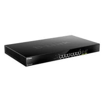 D-Link DMS-1100-10TP hálózati kapcsoló Vezérelt L2 2.5G Ethernet (100/1000/2500) Ethernet-áramellátás (PoE) támogatása 1U Fekete