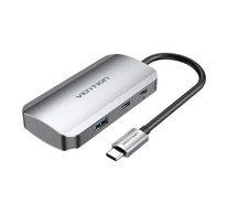 USB-C USB-C dokkolóállomás, 3x USB3.0, PD 0.15m Vention TNDHB, szürke