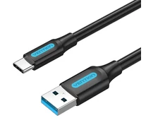 USB 3.0 A és USB-C kábel Vention COZBH 3A 2m fekete PVC